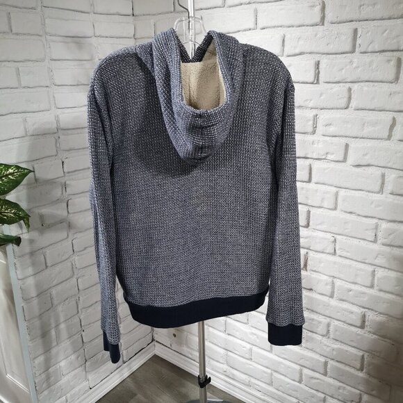 Old Navy Ladies Size XL Navy & White Waffle Pattern Pullover Hoodie - Picture 2 of 12